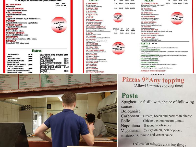 Mama's Pizza Bingley Menu