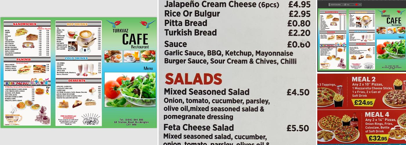 La Turkvaz Pizzeria Menu