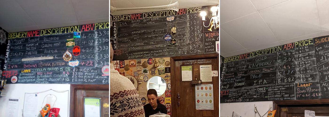 The Wheel Alehouse Menu