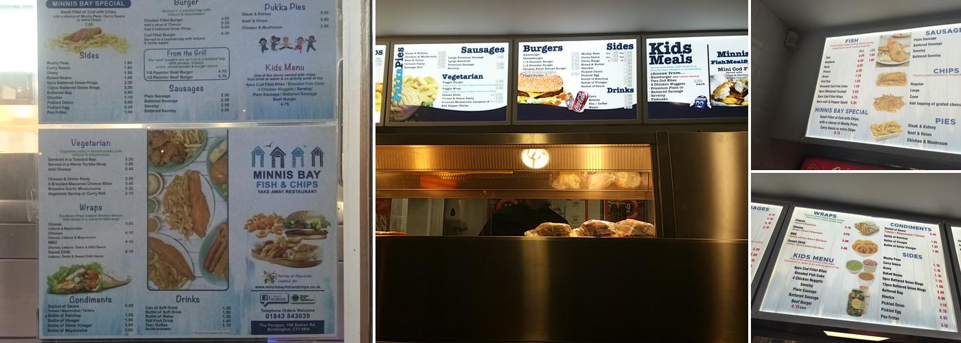 Minnis Bay Fish and Chips Menu