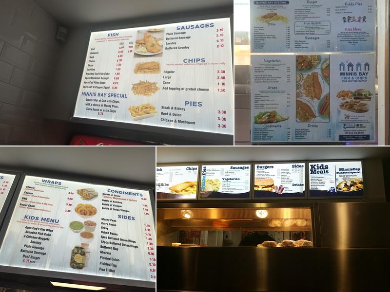 Minnis Bay Fish and Chips Menu