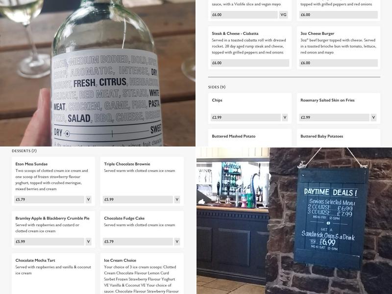 Shrewsbury Arms Oxton Menu