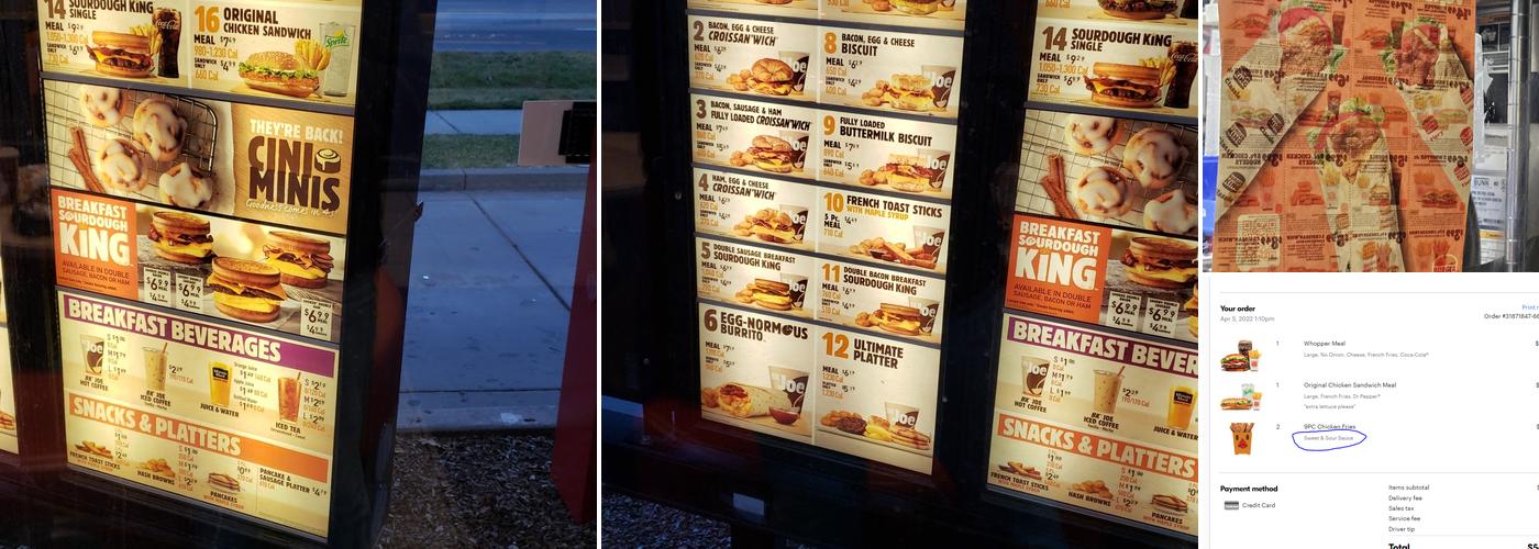 Burger King Menu