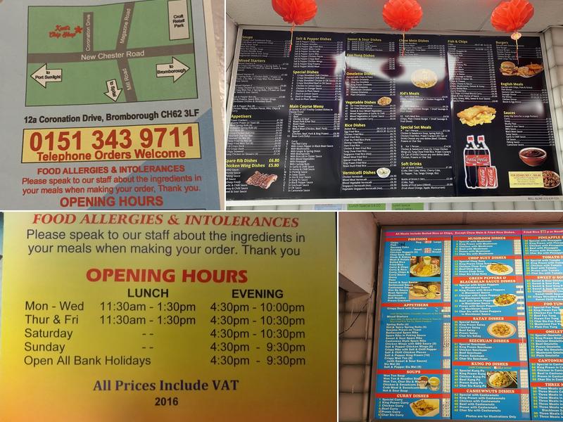 Kents Chip Shop Menu