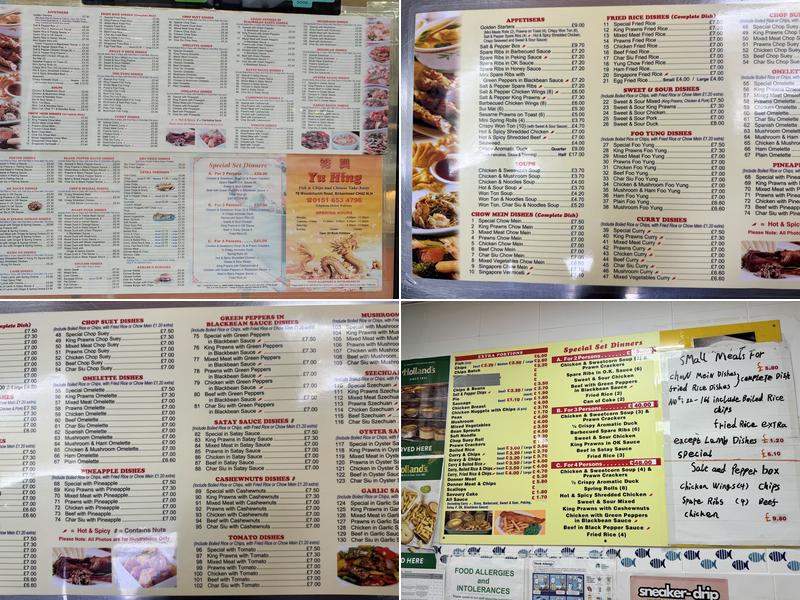 Yu Hing Menu