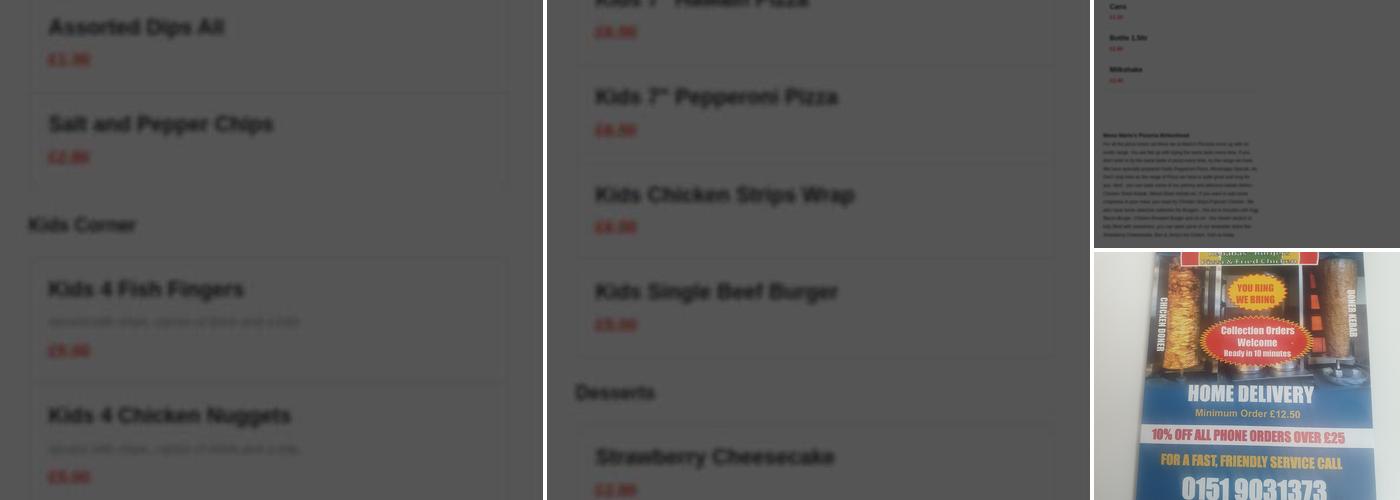 Mario's Pizzeria Menu