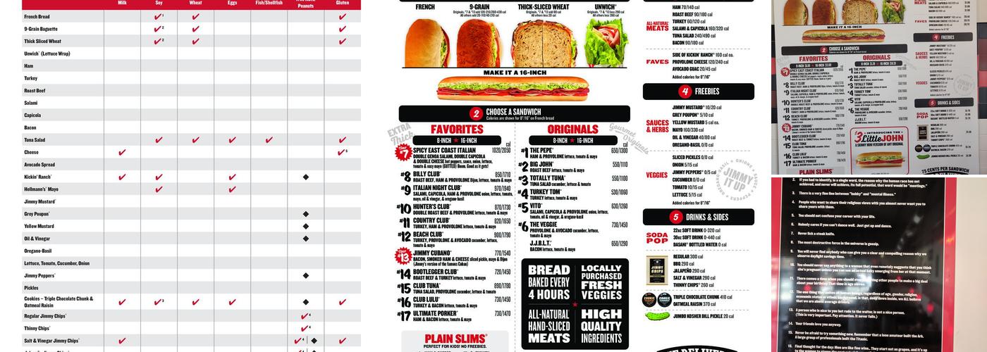 Jimmy John's Menu