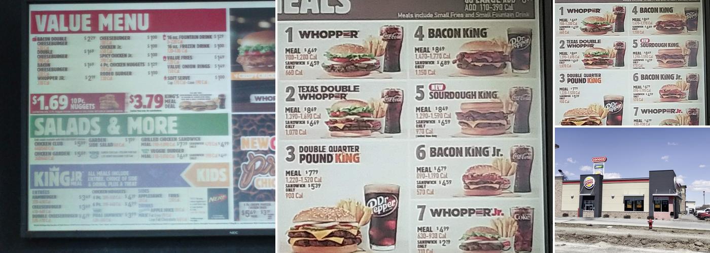 Burger King Menu