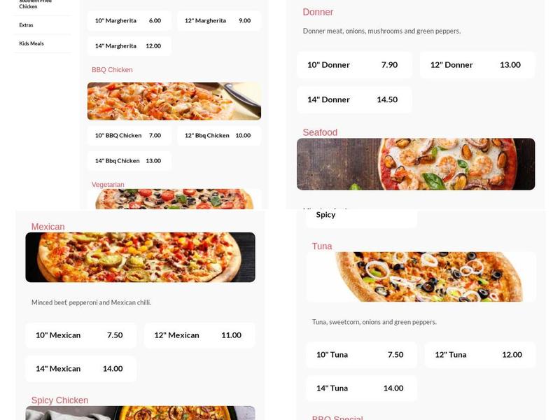 Pizza Mamma Menu