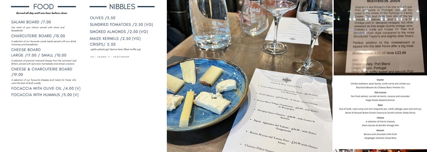 Loki Wine Bar & Shop Menu