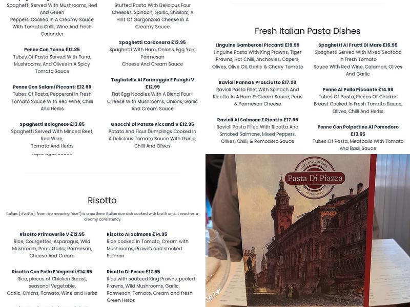 Pasta Di Piazza Menu