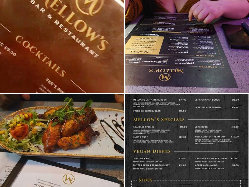 Mellow's Bar & Restaurant Menu