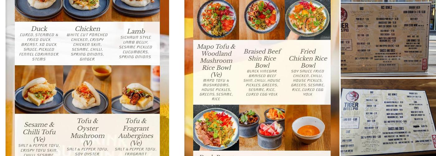 Tiger Bites Pig Menu
