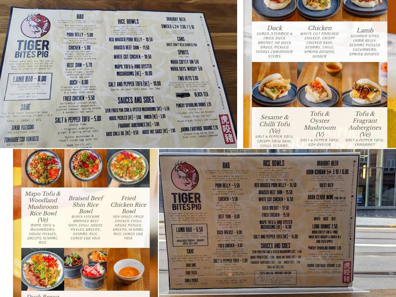 Tiger Bites Pig Menu