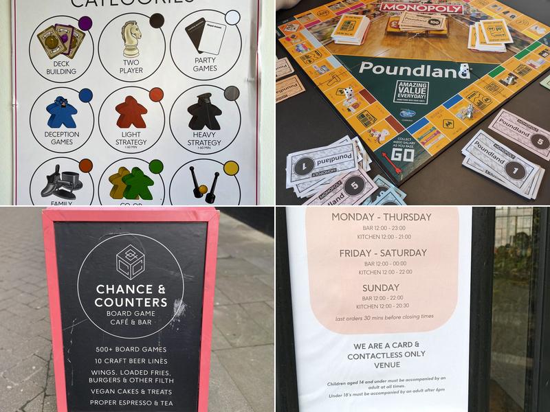 Chance & Counters - Board Game Café Menu