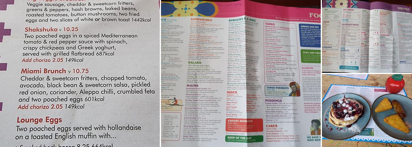 Sorrento Lounge Menu