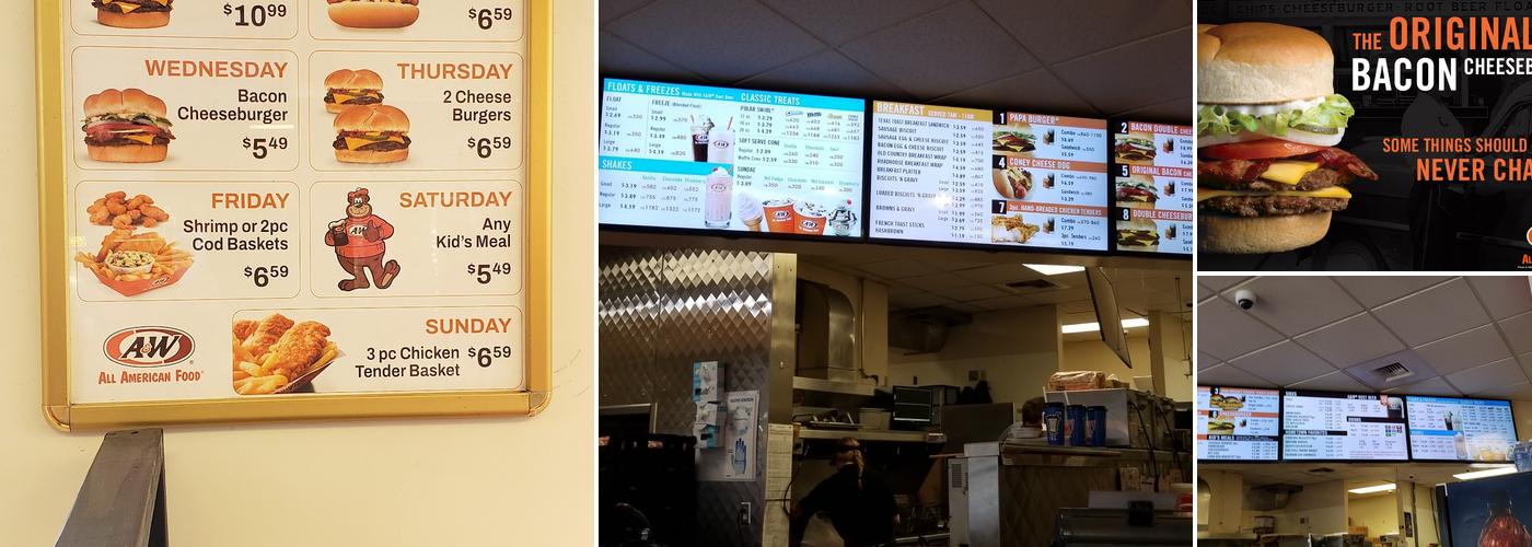 A&W Restaurant Menu