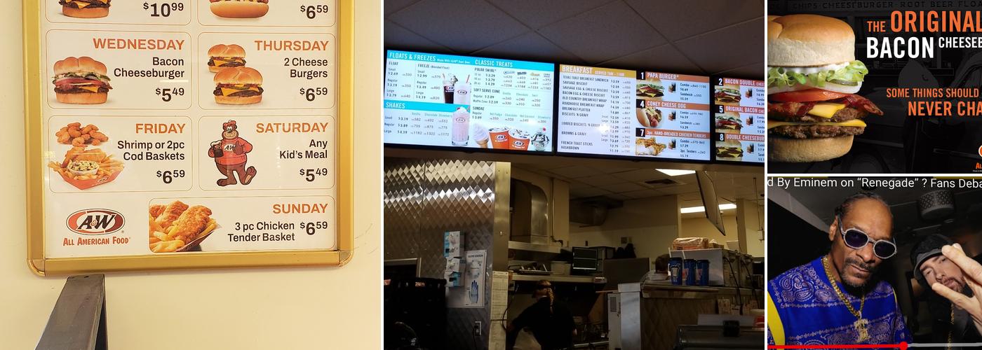 A&W Restaurant Menu