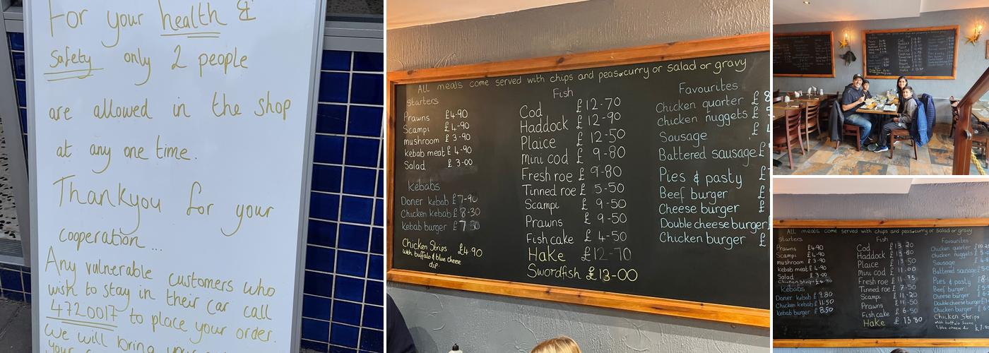 Dads Lane Fish Bar and Restaurant Menu