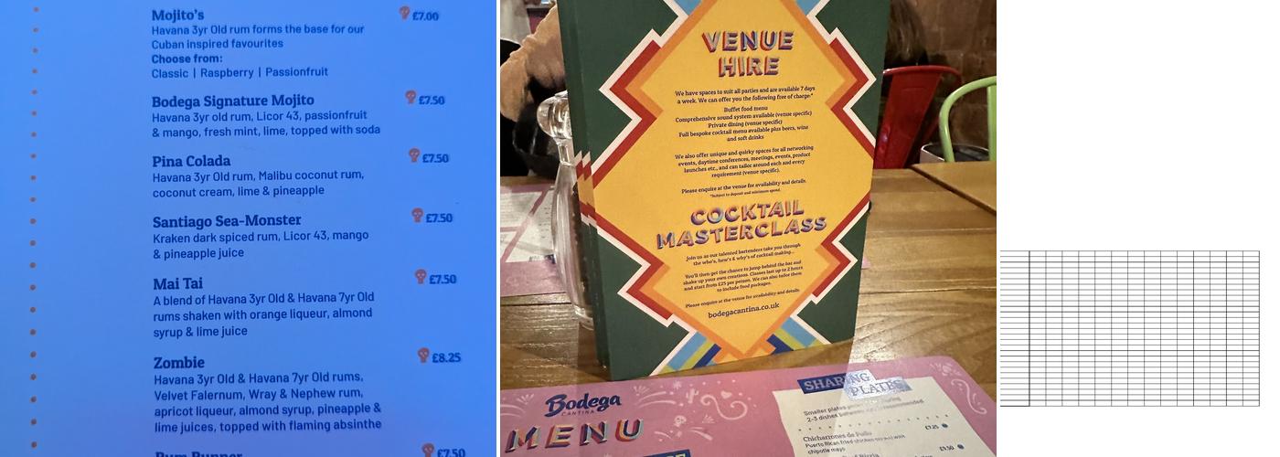 Bodega Cantina | Birmingham Menu