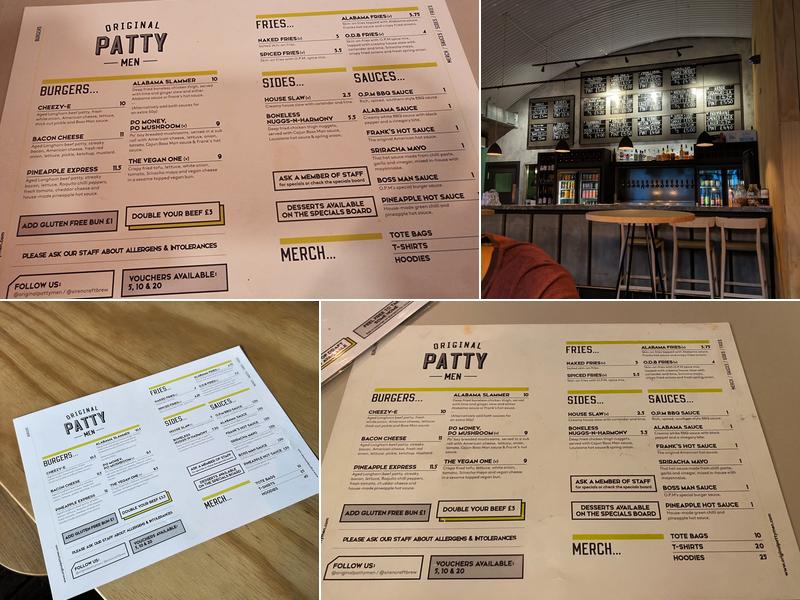 Original Patty Men Menu