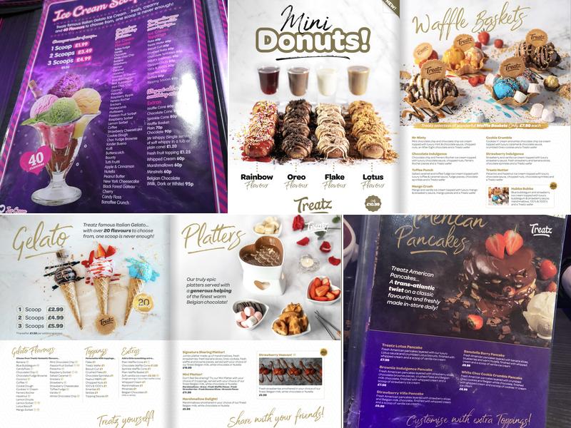 Treatz Sutton Coldfield Menu