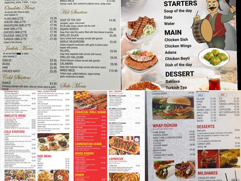 Anatolia Turkish Restaurant Menu