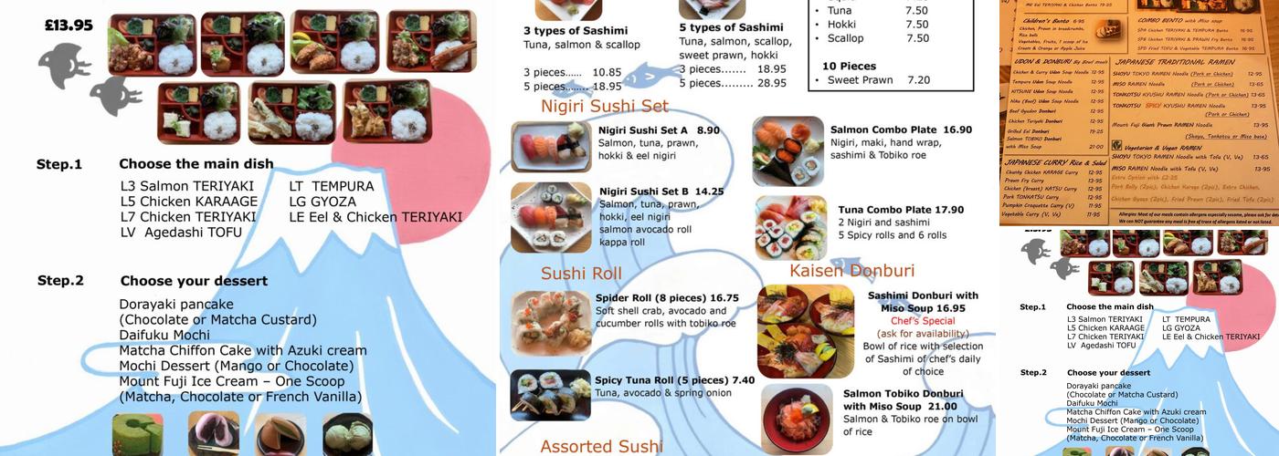 Mount Fuji Menu