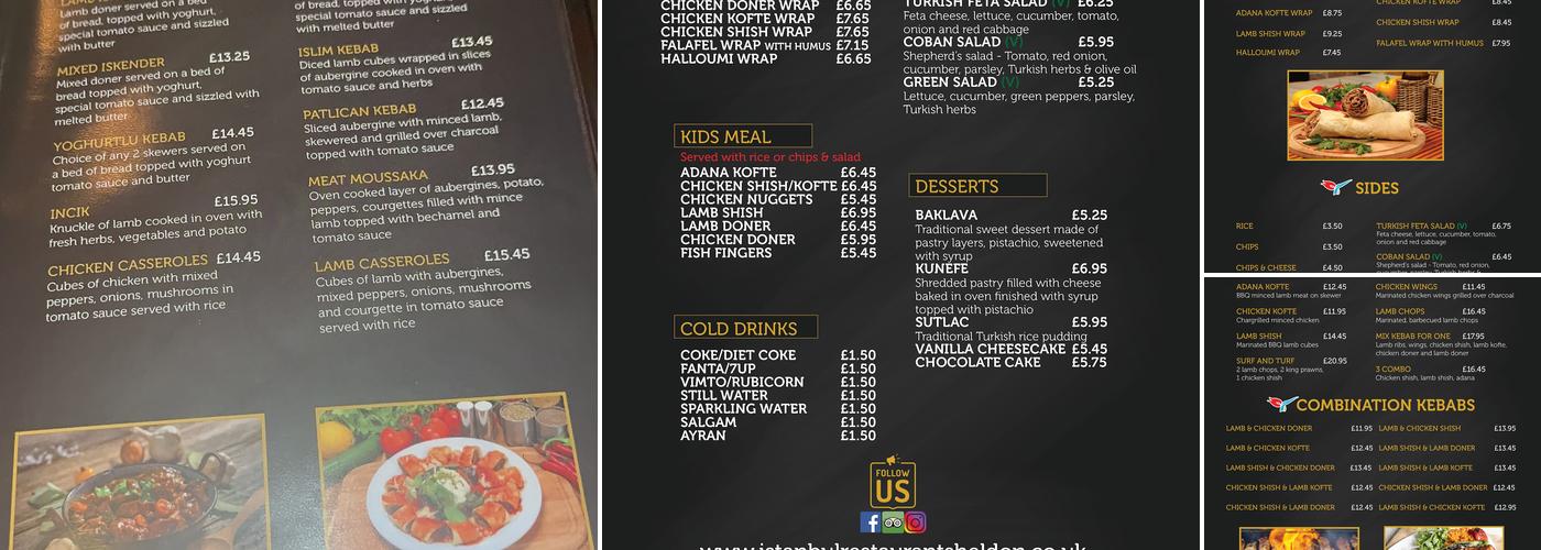 Istanbul Restaurant Sheldon Menu