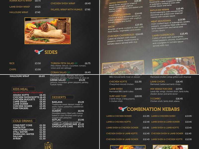 Istanbul Restaurant Sheldon Menu
