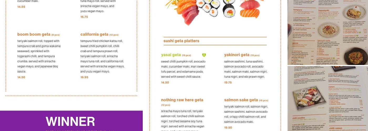 Yakinori - Selly Oak Menu