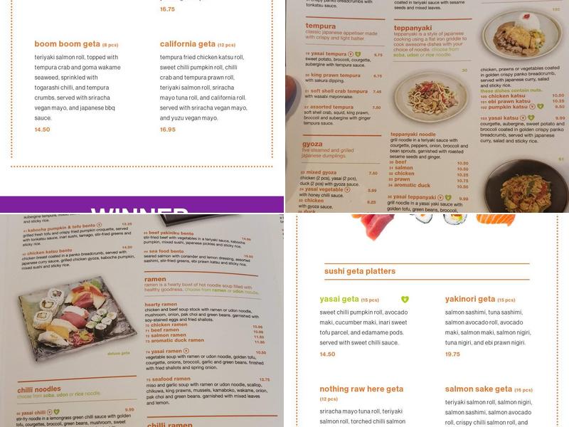 Yakinori - Selly Oak Menu