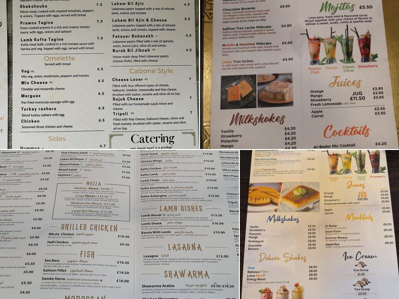 Al Bader Restaurant Ladypool Road Menu