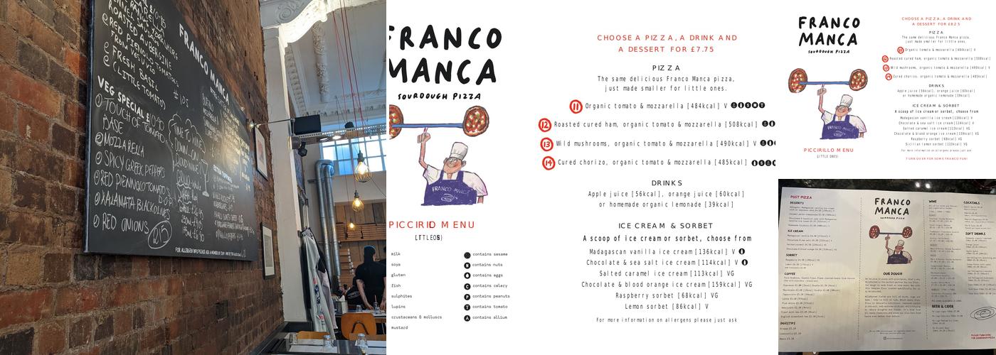 Franco Manca Birmingham Menu