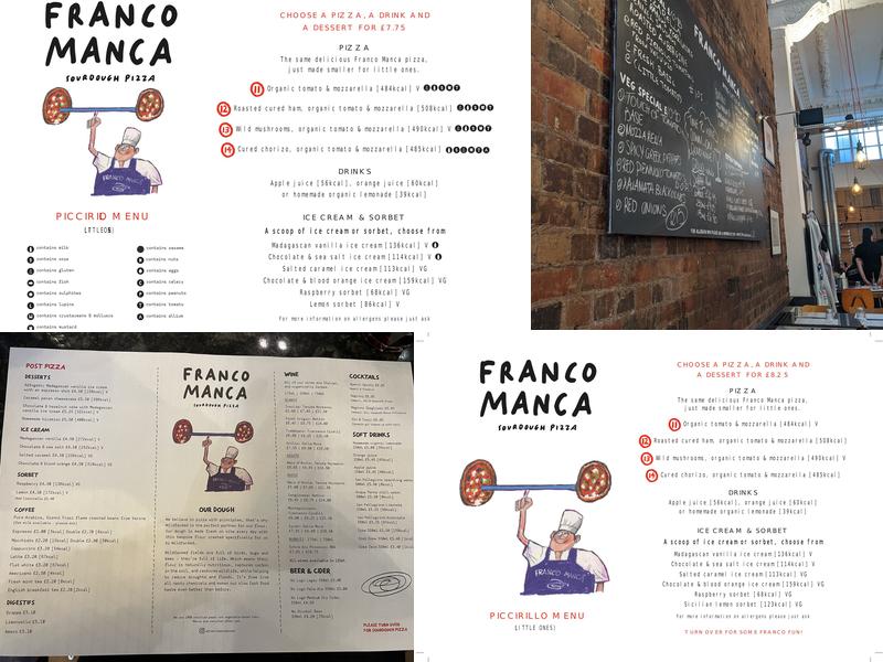Franco Manca Birmingham Menu