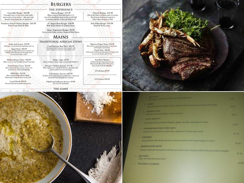 Bantu Restaurant Menu