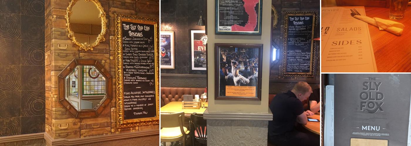 The Sly Old Fox Menu