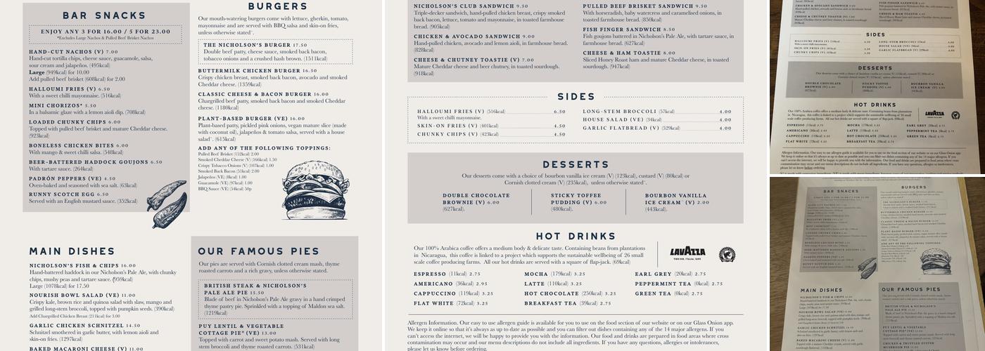 The Shakespeare Menu