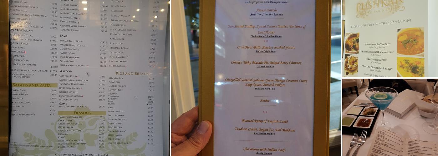 Pushkar Cocktail Bar & Dining Menu