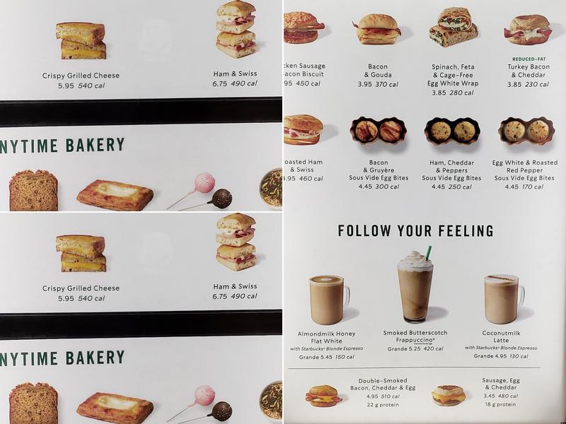 Starbucks Menu
