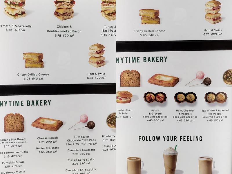 Starbucks Menu