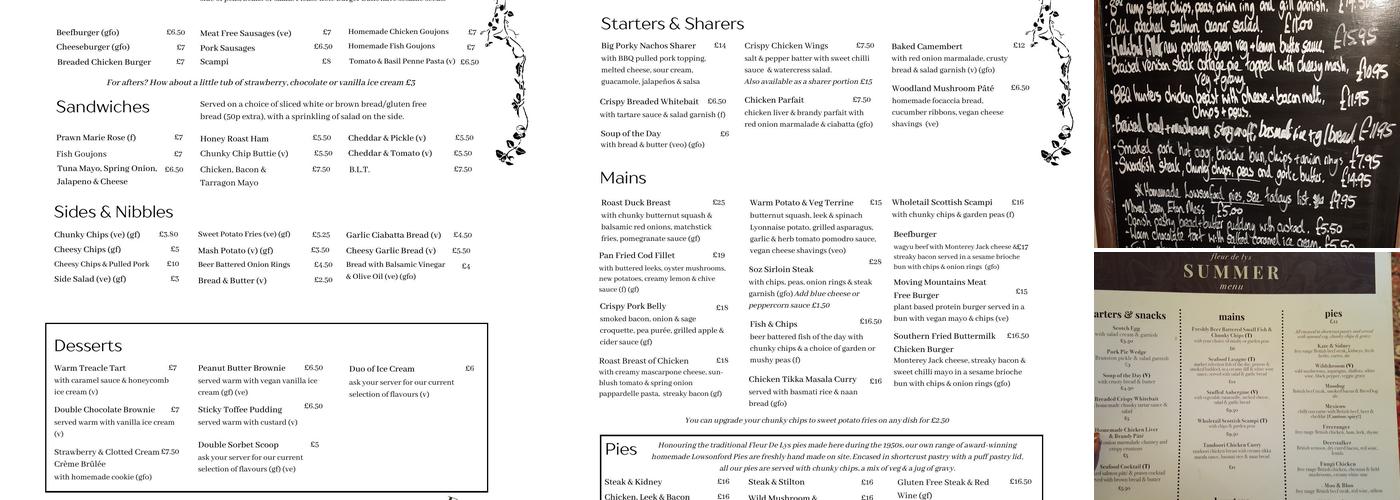 Fleur de Lys Menu