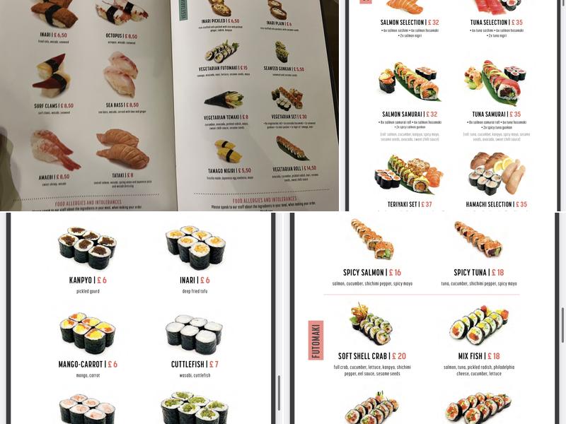 Sushi Passion Menu