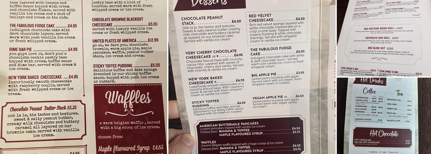 Arbuckles Restaurant Menu