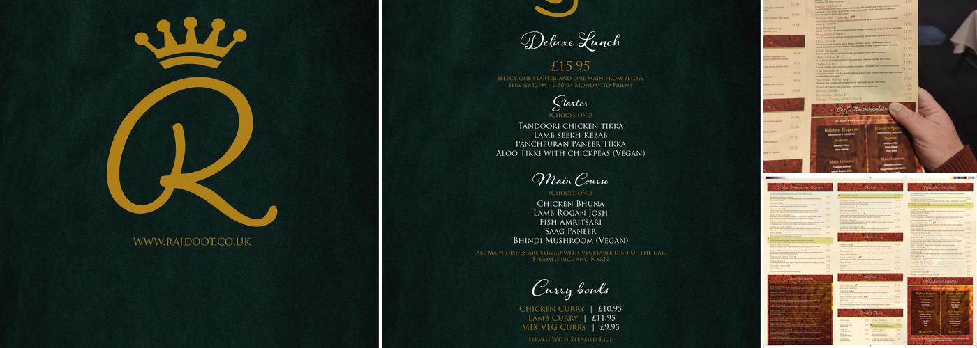 Rajdoot Indian Restaurant Menu