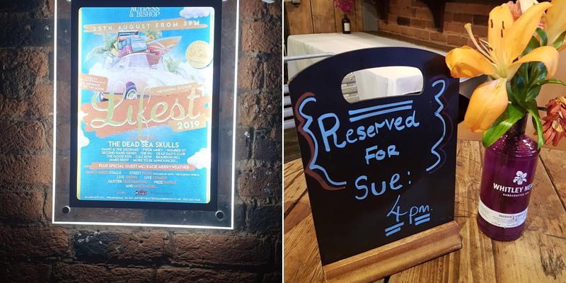 Actress & Bishop Menu