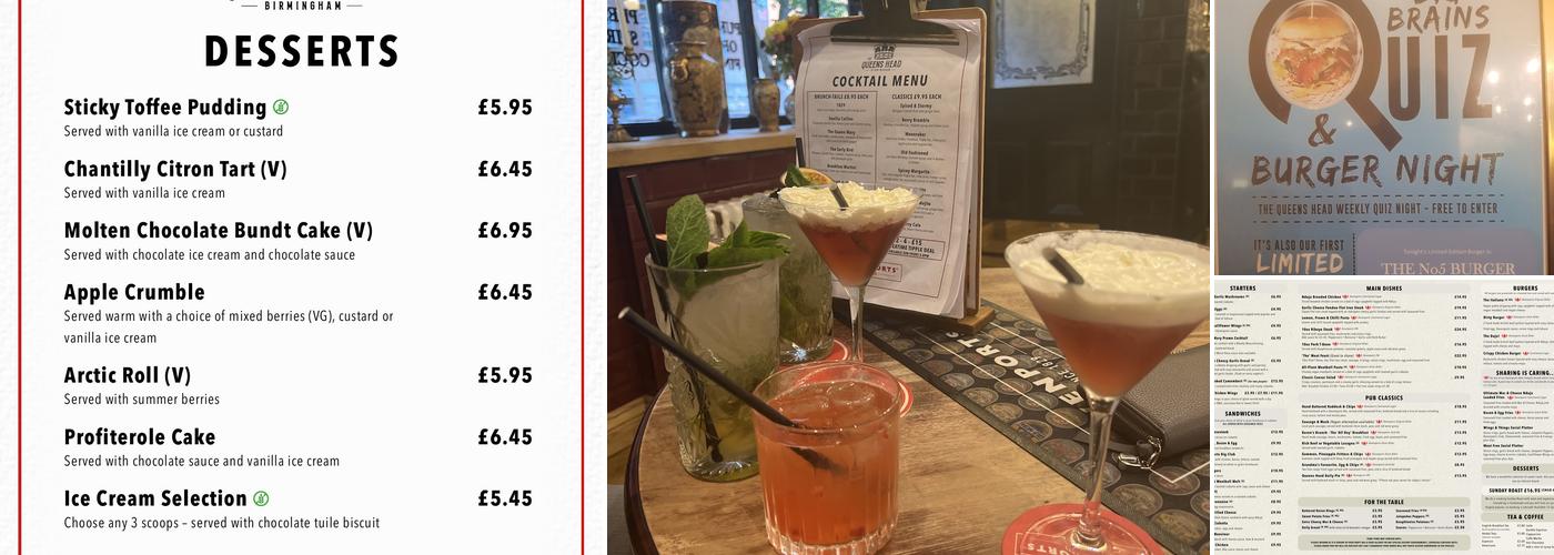 The Queens Head Menu