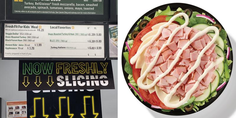 Subway Menu