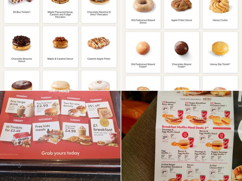 Tim Hortons Menu