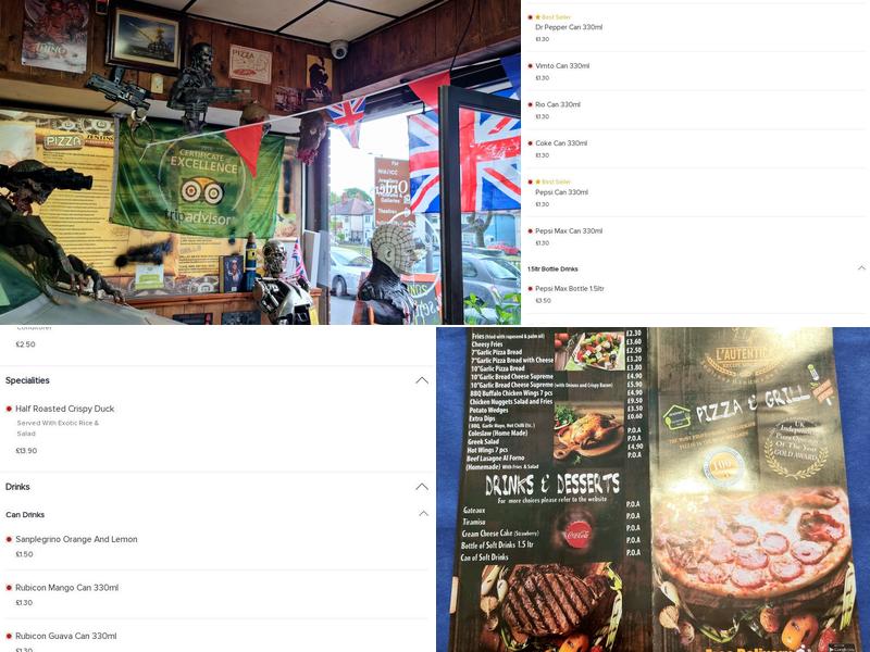 Sentinos Pizza & Grill Menu